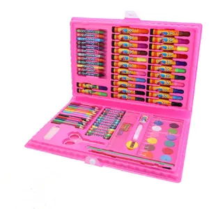 Hot bán 86 cái hộp nhựa nghệ thuật vẽ Set với màu nước bút và colour bút chì cho trẻ em vẽ
