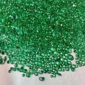 SGARIT Jewelry High Quality Natural Green Emerald Loose Stone Diamond Cut 1.5-3.5mm Per Carat Wholesale Loose Emerald Gemstone