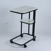 Table basse avec cadre moderne en métal et verre, de qualité supérieure, pour salon