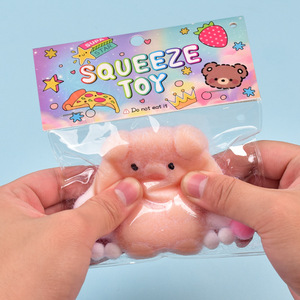 Elegant Angel Pig Handheld Stress <b>Toy</b> with Fuzzy Texture and Gentle Rebound for Sensory Play <b>Desk</b> Relaxation and Cute Gifts - Product Image 1