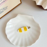 YJL Nouvelle conception Ensemble de pinces à cheveux en acétate jaune Pinces à cheveux en acétate rayées Vente en gros Haute qualité Pince à cheveux pour femmes
