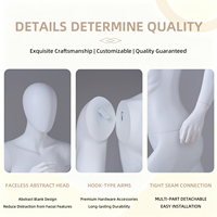 Mannequin de présentation de vêtements de sport en fibre de verre blanc mat pour adulte, taille réelle, avec support