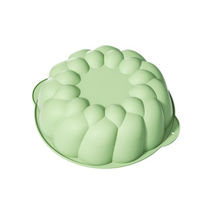 Silicone Cake Mold <b>Round</b> Flower Shape <b>Baking</b> <b>Tray</b> Easy To Demold High Temperature Resistant For Cake Tools - Product Image 1