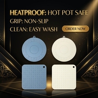 Sous-plats en silicone de qualité alimentaire résistants à la chaleur, antidérapants, ronds/carrés, 5 mm/3 mm, pour protéger les comptoirs et les tables de cuisine
