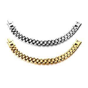 Waterproof Watchband Bracelet <b>Gold</b> Plated Stainless Steel 14K 18K Bracelet Bangle for <b>Women</b> - Product Image 3