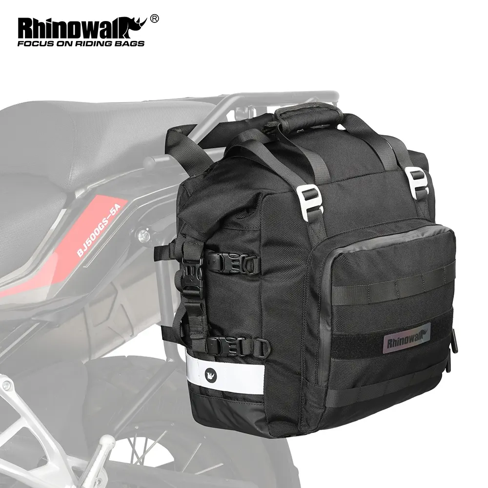 Rhinowalk motosiklet heybe 20L sağlam Drift bisiklet selesi koltuk yan çanta motosiklet bagaj Touring macera