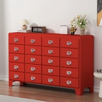 Armoire de rangement en métal à plusieurs tiroirs |   Commode de style apothicaire moderne à 20 tiroirs, construction robuste, montage facile pour la maison ou le bureau
