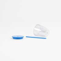 Gobelet en plastique AS de 400 ml (14 oz) avec logo personnalisé, sans BPA, avec couvercle et paille, anti-fuite, écologique, compatible lave-vaisselle, pour la salle de sport