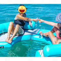 Plateforme flottante pour piscine, quai gonflable portable pour jet-ski, plateforme de baignade aquatique, plateforme gonflable