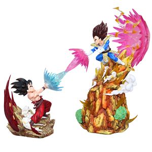 Dragoned Ball Z <span class=keywords><strong>Goku</strong></span> <span class=keywords><strong>VS</strong></span> <span class=keywords><strong>Vegeta</strong></span> Glowing Figure 27cm PVC Resin Model Toy Wholesale Anime Related <span class=keywords><strong>Goku</strong></span> Action Figure s - Product Image 1