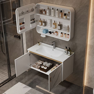Nouvelle armoire de salle de bain intelligente avec lavabo intégré en céramique - Product Image 2