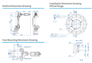 Nuovo Robot di passaggio a caldo braccio robotico industriale manufilatore a 6 assi portata di lavoro - Product Image 4
