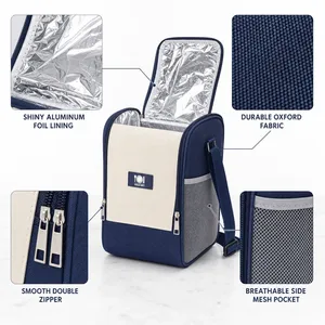 Sac isotherme pliable personnalisable en tissu Oxford épais pour le transport de repas et le rangement alimentaire - Product Image 3