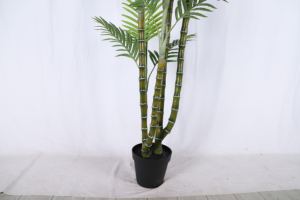 Nouveau palmier en <span class=keywords><strong>bambou</strong></span> <span class=keywords><strong>artificiel</strong></span> avec pour jardin décor à la maison tronc en plastique arbre grandes feuilles couleur verte 160cm plantes simulées - Product Image 4