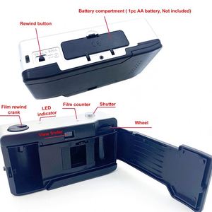 กล้องฟิล์มวินเทจแบบพกพา ฟูลเฟรม/ฮาล์ฟเฟรม ขนาด 35 มม. พร้อมแฟลช ใช้ฟิล์มซ้ำได้ - Product Image 3