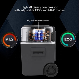 FC50L équipement de plein air refroidisseur électrique chariot poussoir congélateurs Portable 12v réfrigérateur 50l noir Camping réfrigérateur congélateur Portable <span class=keywords><strong>4x4</strong></span> - Product Image 6