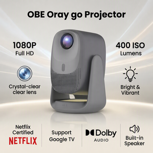 Proiettore Portatile OBE Oray Go 400ISO Full HD, Mini Proiettore Smart 1080P con Sistema Google TV per Home Cinema - Product Image 1