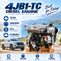 Ensemble moteur diesel ISU 4JB1-TC 4 cylindres turbo refroidi par air 70 kW, moteur fiable pour camionnette, véhicule utilitaire léger