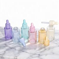 Vente directe usine – Flacon compte-gouttes en verre ambré à épaulement plat, épais, de 15 ml à 50 ml, pour sérum de soin et huile essentielle, couleur personnalisable