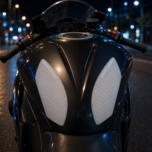 Almohadilla <span class=keywords><strong>Antideslizante</strong></span> Universal de PVC para Tanque de Combustible de Motocicleta, Color Blanco Lechoso, 280x110mm, Personalizable - Product Image 4