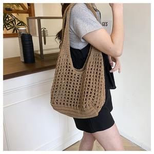 Nouvelle mode plage Crochet sacs à main évider sac <span class=keywords><strong>de</strong></span> voyage jeune dame sacs tissés - Product Image 3