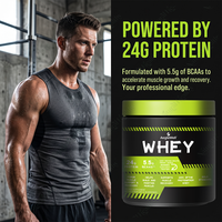 Poudre de protéines de lactosérum AegleWell avec BCAA, favorise la construction musculaire et la récupération, complément alimentaire pour la remise en forme