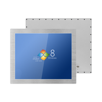 17 pouces intégré CNC argent entièrement étanche capacitif écran tactile PC industriel tout en un ordinateur