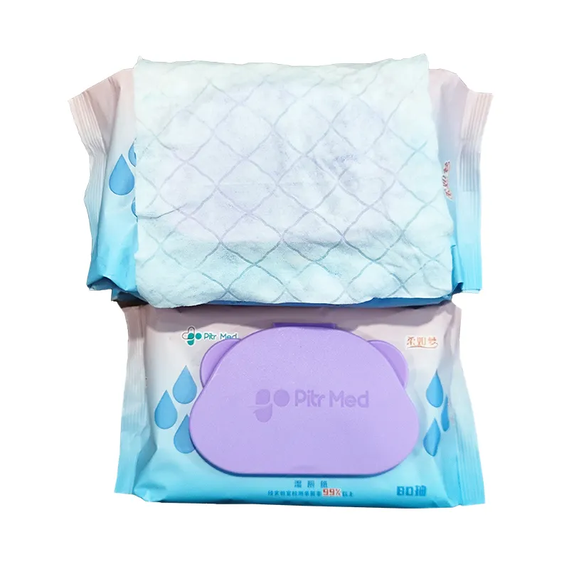 OEM ODM 100% Flushable Biodegradable Wet Wipes Alcohol Free Baby Eco Wet Wipes for Sensitive Skin