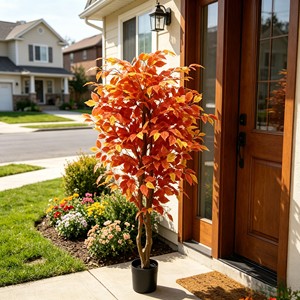 Wholesale Knock Autumn Ficus <b>Tree</b> <b>Artificial</b> Banyan Plant Detachable Modular Design Eco-Friendly Wedding Indoor/Outdoor Decor - Product Image 4