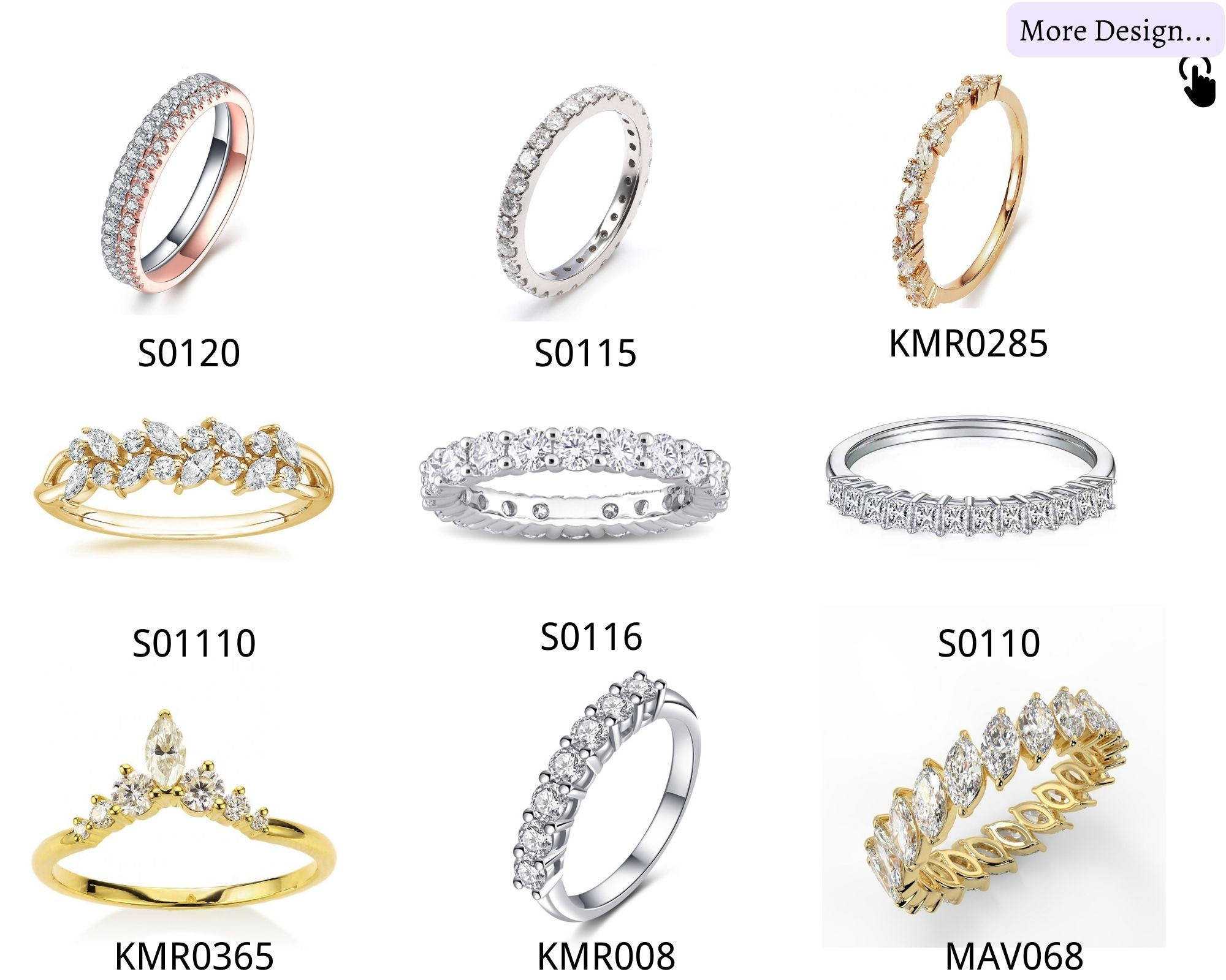 碳硅石钻石Pt900铂金戒指价格女士白金戒指| Alibaba.com