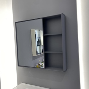 WJL 2026 <span class=keywords><strong>Mueble</strong></span> de <span class=keywords><strong>Baño</strong></span> de Acero Inoxidable con Espejo Iluminado de Alta Calidad, Lavabo de Cerámica Gris, Conjunto de Muebles de <span class=keywords><strong>Baño</strong></span> con Almacenamiento - Product Image 3