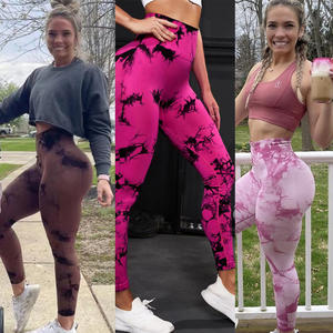 Leggins Tye Dye Ropa Deportiva Mujer Tendencia 2024 Leggins Tie Dye Leggings estampados para mujeres Tie Dye Yoga Pantalones - Product Image 4