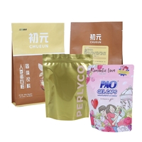 Sachet plastique laminé à fermeture éclair, scellé sur 3 côtés, qualité alimentaire, avec logo personnalisé imprimé, pour café, thé, snacks, noix et autres aliments.