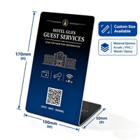 Support de menu NFC Google Review en PVC et acrylique personnalisé pour avis Google et cartes de bus, personnalisable pour entreprise
