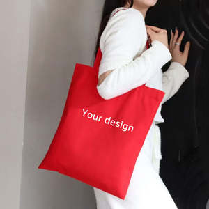 Bolsa de compras reutilizable de lona de poliéster y algodón con logotipo personalizado - Product Image 5