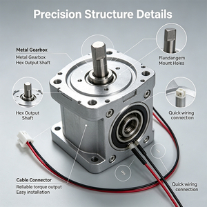 HY Gran Oferta Motorreductor <span class=keywords><strong>de</strong></span> CC <span class=keywords><strong>de</strong></span> Alto Torque 24V 60RPM 49mm con Conector <span class=keywords><strong>de</strong></span> Cable, Motor <span class=keywords><strong>de</strong></span> Baja Velocidad para Tostadora <span class=keywords><strong>de</strong></span> Café Doméstica - Product Image 2