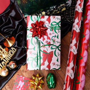 ชุดกระดาษห่อของขวัญคริสต์มาสกระดาษเมทัลลิก43*300ซม. บรรจุภัณฑ์กระดาษฟอยล์ - Product Image 6