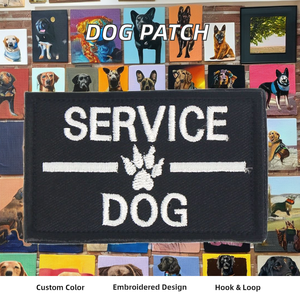 Parche de tela de lona ecológica bordado en 3D de doble cara para mascotas, con decoración de encaje y cierre de gancho y bucle, para uso en prendas, 6 colores - Product Image 6