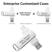 Vente directe d'usine, clé USB double interface 2 en 1, 128 Mo à 128 Go, grande capacité, clé USB pour téléphones Android et ordinateurs
