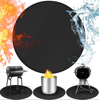 Tapis ignifuge circulaire en silicone haute résistance, épaisseur 0,4-0,7 mm, imperméable, résistant aux acides/aux alcalis, sans amiante, ignifuge