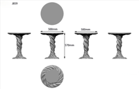 JingYue table d'appoint de luxe en résine transparente personnalisée meubles artisanaux pour espaces commerciaux hôtels salons