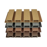 Panneaux muraux en WPC rainurés imperméables modernes pour l'extérieur, revêtement décoratif extérieur avec installation facile pour usage domestique