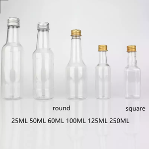 Bouteille de whisky personnalisée de 1,7 fl oz, petite bouteille de whisky vide en plastique PET, bouteille de <span class=keywords><strong>liqueur</strong></span> miniature pour alcool, bouteille de vin, 50 ml avec bouchons anti-effraction - Product Image 5