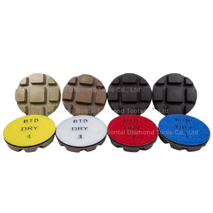 Bantalan pemoles tangan Resin lantai Terrazzo granit beton 4 langkah penggunaan basah 100mm <span class=keywords><strong>3</strong></span> inci alat berlian - Product Image 1