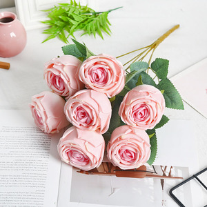 Flor de simulación de rosa de concubina Imperial, decoración de escritorio de boda súper realista, decoración de patio al aire libre, Romántica - Product Image 5