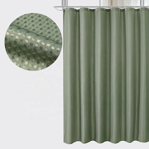 Prêt couleur unie gaufré imperméable à l'eau anti-moisissure Polyester <span class=keywords><strong>rideau</strong></span> <span class=keywords><strong>de</strong></span> <span class=keywords><strong>douche</strong></span> transfrontalier en gros pour salle <span class=keywords><strong>de</strong></span> bain cloison <span class=keywords><strong>rideau</strong></span> - Product Image 3
