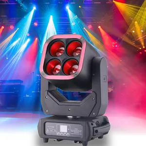 New Product RGB 4pcs 60w Led Zoom Beam Lighting Equipment Stage Head Moving Lights