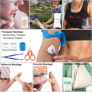 Kit de Supervivencia para Exteriores de Primeros Auxilios y Emergencias Médicas del Fabricante - Uso en Campamentos y Emergencias - Product Image 5