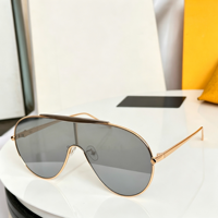 Lunettes de soleil métalliques à monture intégrale, forme carrée, style crapaud, verres PC orange dégradés, nouvelle mode, protection UV personnalisée unisexe