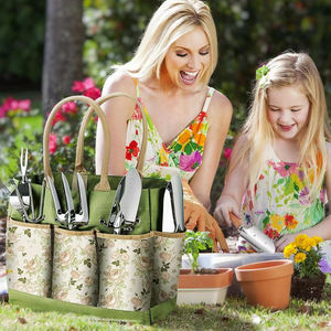 Kit d'outils de jardinage de haute qualité, 9 pièces, robustes, lames en acier inoxydable, ensemble d'outils à main pour le <span class=keywords><strong>jardin</strong></span> avec sac tendance - Product Image 6